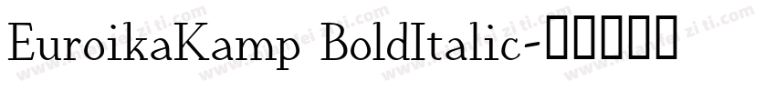 EuroikaKamp BoldItalic字体转换